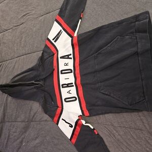Black and Red Hooded Sweatshirt